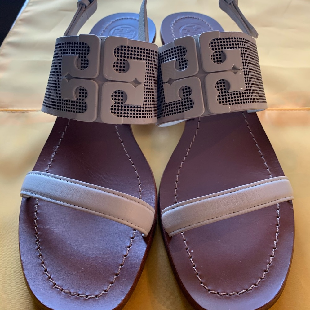 Tory Burch Mesh Logo Sandals EUC